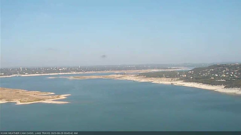 Lake Travis webcam, August 28, 2023 9:45 AM CT