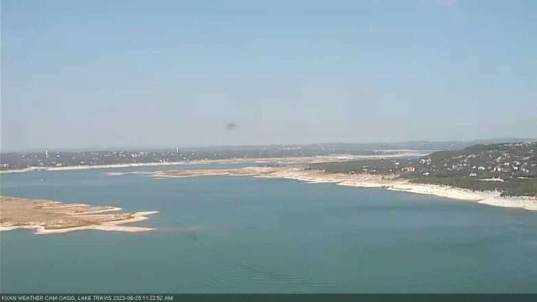 Lake Travis webcam, August 28, 2023 11:25 AM CT