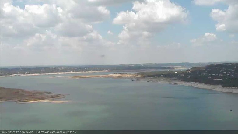 Lake Travis webcam, August 28, 2023 1:25 PM CT