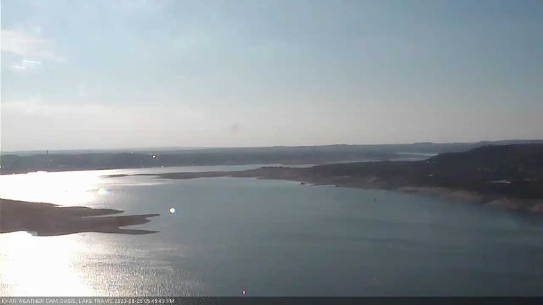 Lake Travis webcam, August 28, 2023 5:45 PM CT