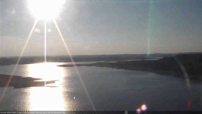 Lake Travis webcam, August 28, 2023 6:45 PM CT