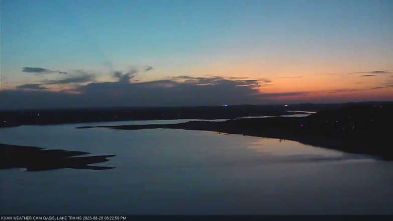 Lake Travis webcam, August 28, 2023 8:25 PM CT