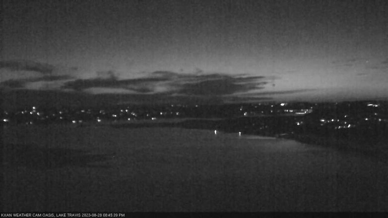 Lake Travis webcam, August 28, 2023 8:45 PM CT