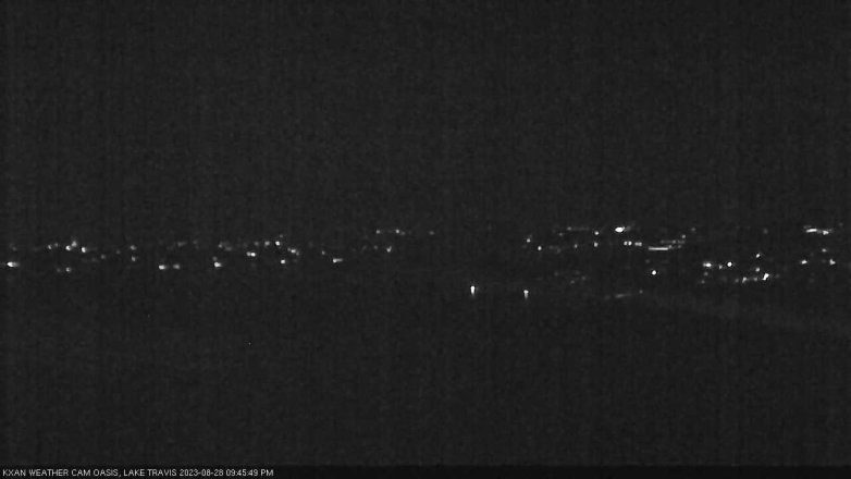 Lake Travis webcam, August 28, 2023 9:45 PM CT