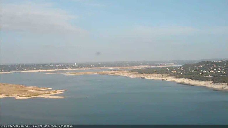 Lake Travis webcam, August 29, 2023 9:00 AM CT