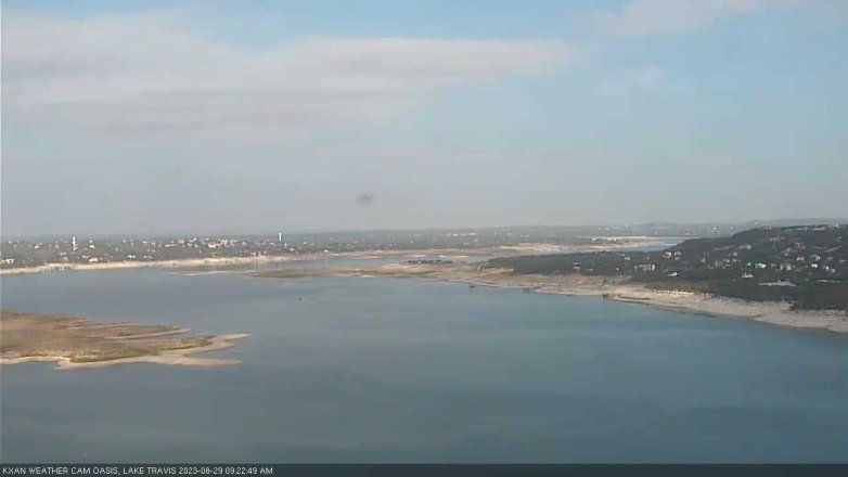 Lake Travis webcam, August 29, 2023 9:25 AM CT