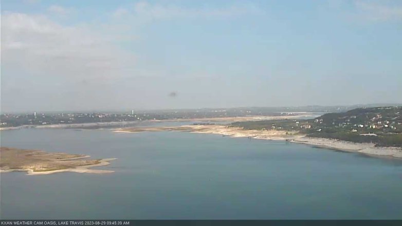 Lake Travis webcam, August 29, 2023 9:45 AM CT