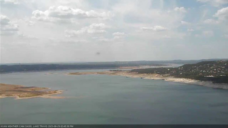 Lake Travis webcam, August 29, 2023 2:45 PM CT