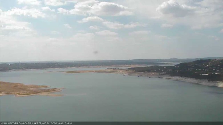 Lake Travis webcam, August 29, 2023 3:25 PM CT