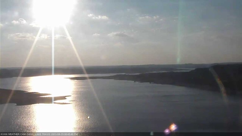 Lake Travis webcam, August 29, 2023 6:45 PM CT