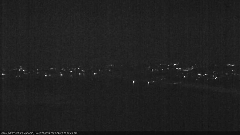Lake Travis webcam, August 29, 2023 9:25 PM CT