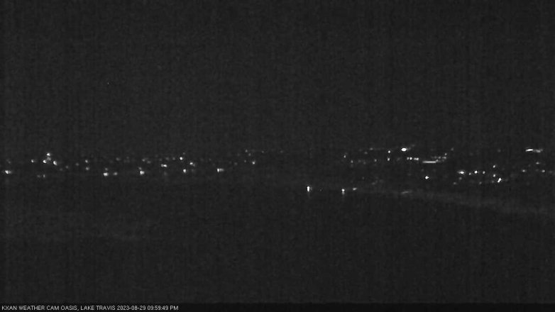 Lake Travis webcam, August 29, 2023 10:00 PM CT