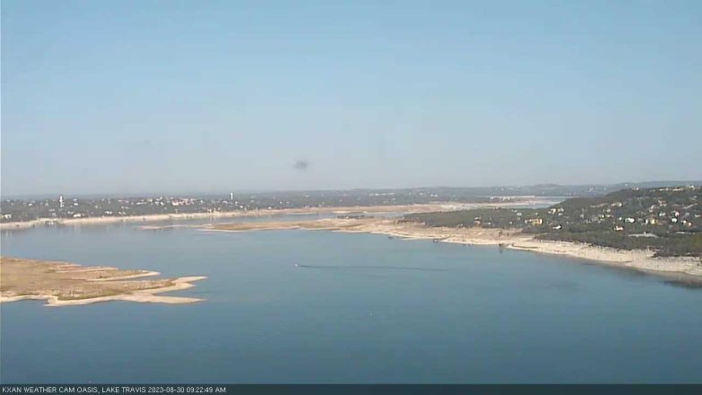Lake Travis webcam, August 30, 2023 9:25 AM CT