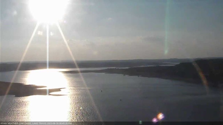 Lake Travis webcam, August 30, 2023 6:45 PM CT
