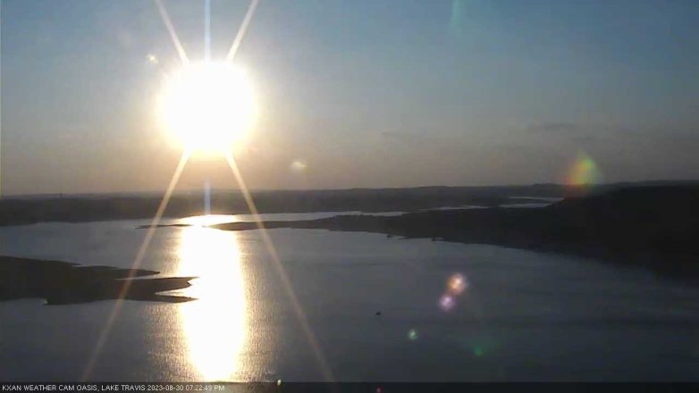 Lake Travis webcam, August 30, 2023 7:25 PM CT
