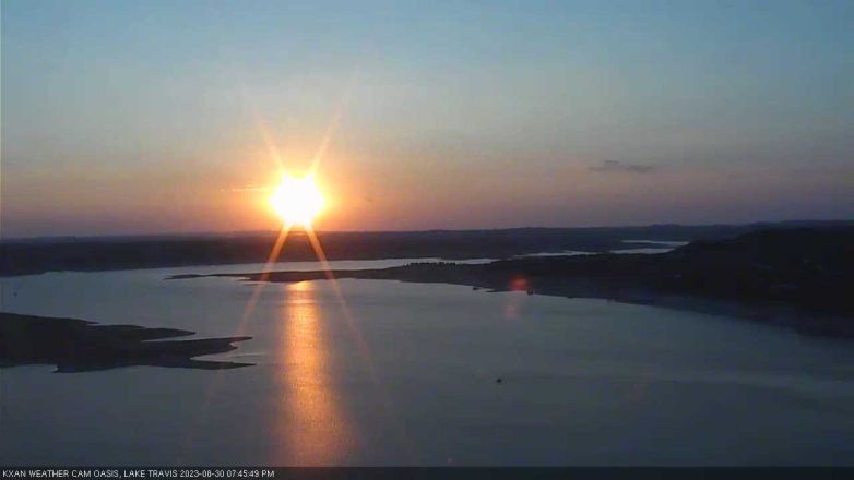 Lake Travis webcam, August 30, 2023 7:45 PM CT