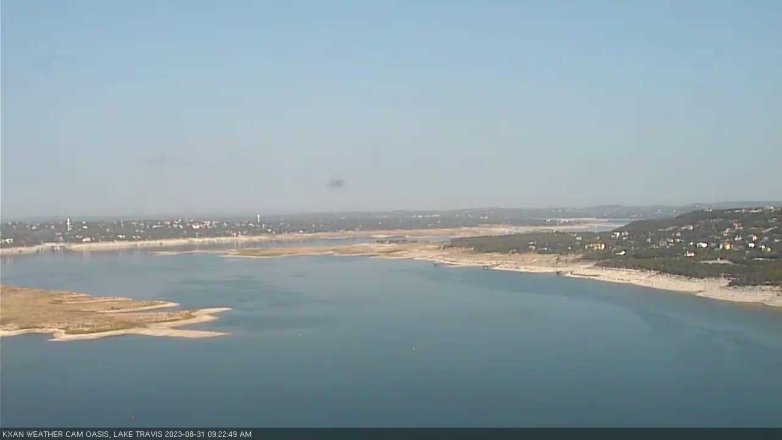 Lake Travis webcam, August 31, 2023 9:25 AM CT