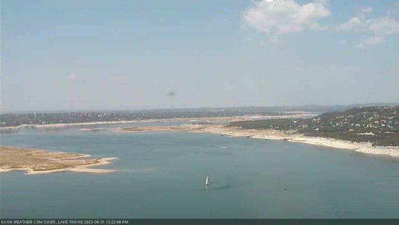 Lake Travis webcam, August 31, 2023 12:25 PM CT