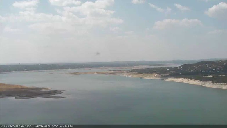 Lake Travis webcam, August 31, 2023 2:45 PM CT