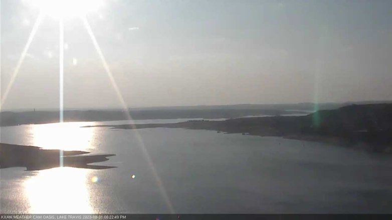 Lake Travis webcam, August 31, 2023 6:25 PM CT