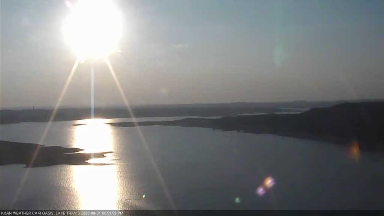 Lake Travis webcam, August 31, 2023 7:00 PM CT