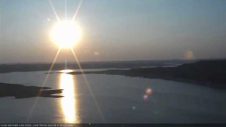 Lake Travis webcam, August 31, 2023 7:25 PM CT