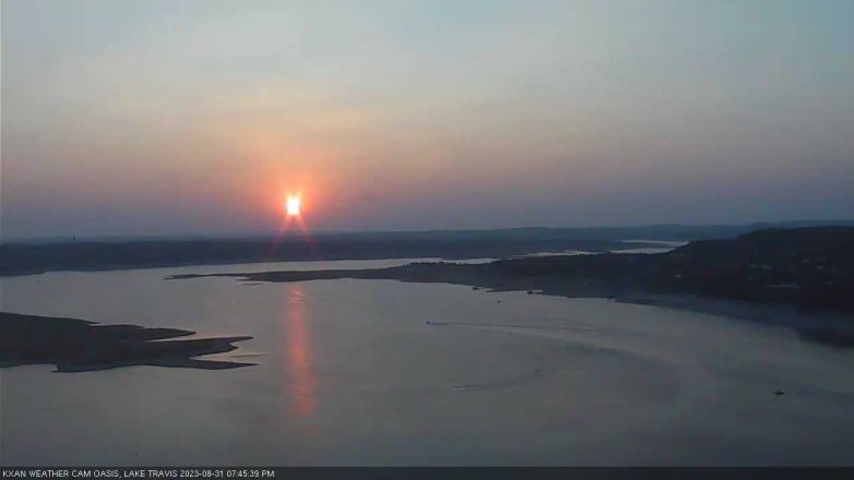 Lake Travis webcam, August 31, 2023 7:45 PM CT