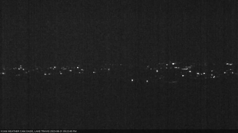 Lake Travis webcam, August 31, 2023 9:25 PM CT