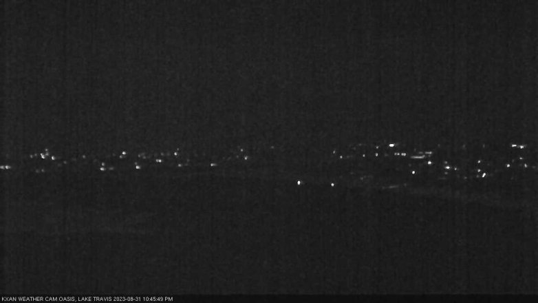 Lake Travis webcam, August 31, 2023 10:45 PM CT