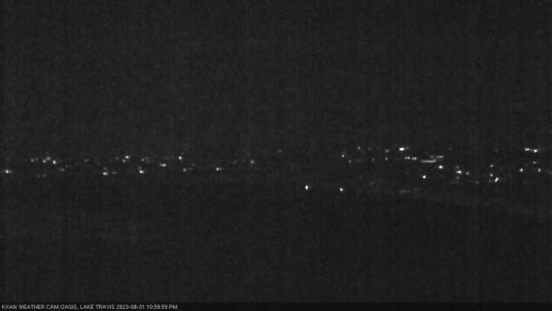 Lake Travis webcam, August 31, 2023 11:00 PM CT