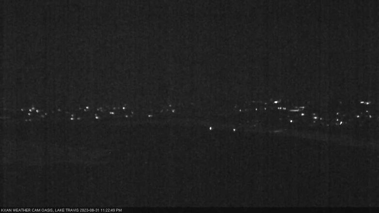 Lake Travis webcam, August 31, 2023 11:25 PM CT