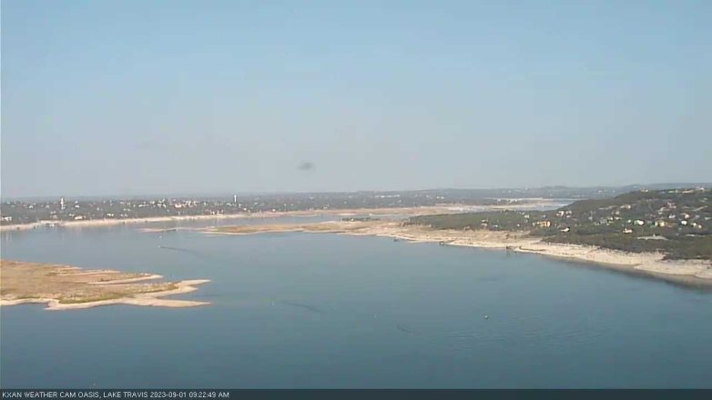 Lake Travis webcam, September 1, 2023 9:25 AM CT