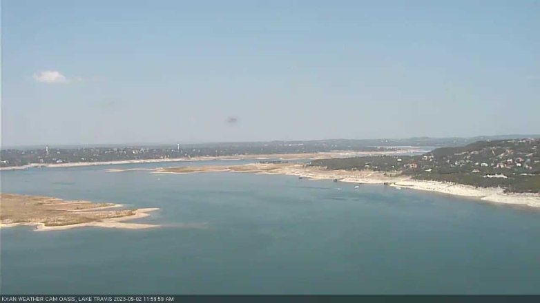 Lake Travis webcam, September 2, 2023 12:00 PM CT