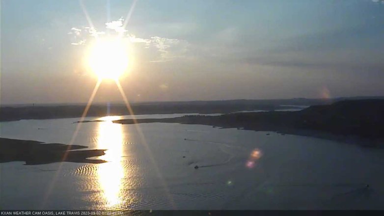 Lake Travis webcam, September 2, 2023 7:25 PM CT