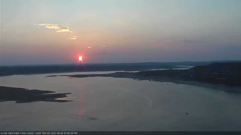 Lake Travis webcam, September 2, 2023 7:45 PM CT