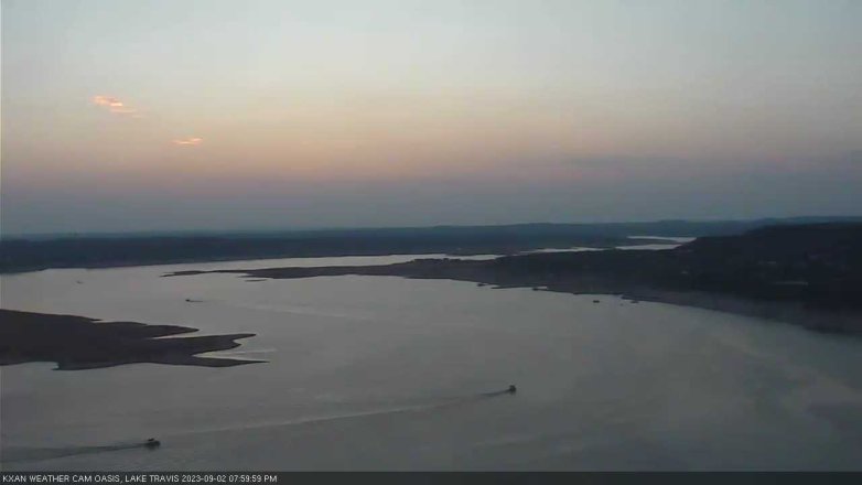 Lake Travis webcam, September 2, 2023 8:00 PM CT
