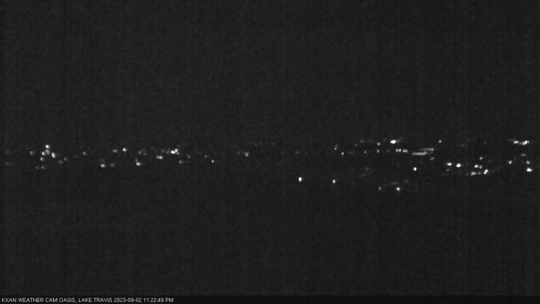 Lake Travis webcam, September 2, 2023 11:25 PM CT
