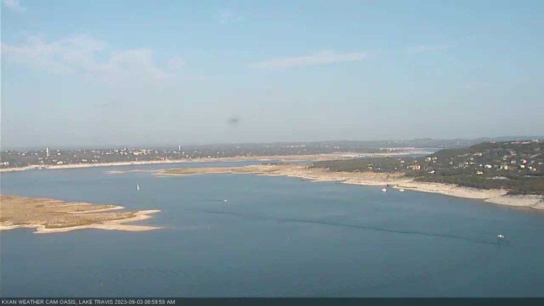 Lake Travis webcam, September 3, 2023 9:00 AM CT