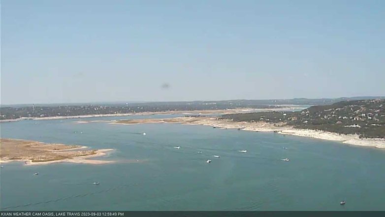 Lake Travis webcam, September 3, 2023 1:00 PM CT