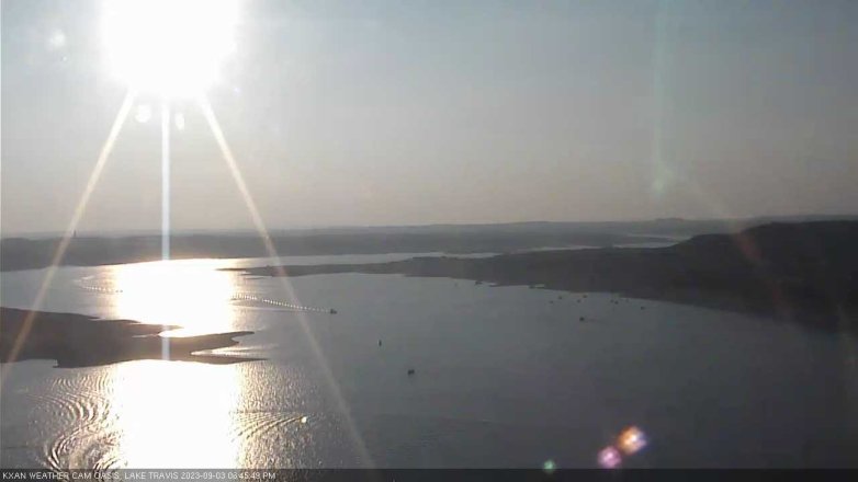 Lake Travis webcam, September 3, 2023 6:45 PM CT