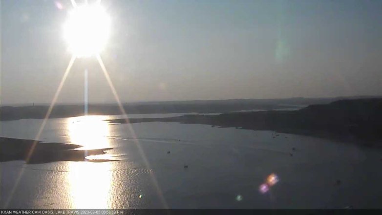 Lake Travis webcam, September 3, 2023 7:00 PM CT