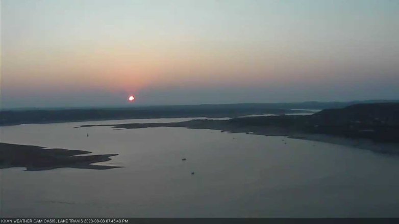 Lake Travis webcam, September 3, 2023 7:45 PM CT