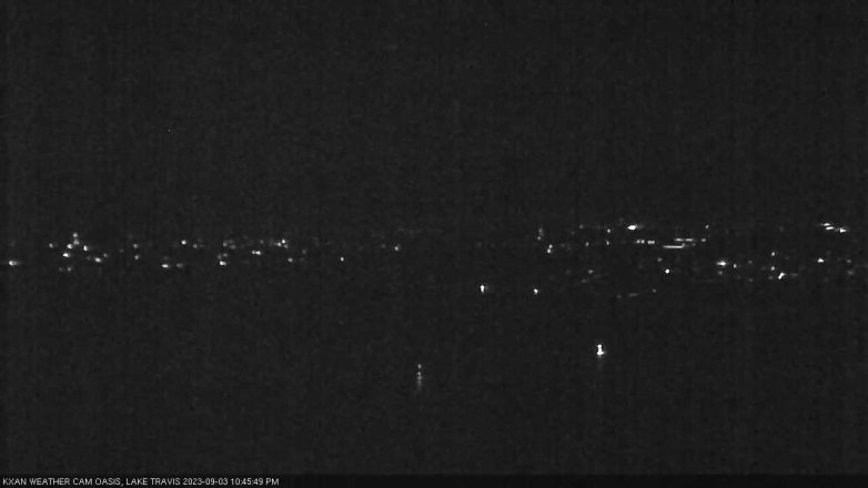 Lake Travis webcam, September 3, 2023 10:45 PM CT