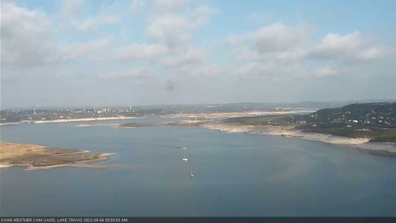 Lake Travis webcam, September 4, 2023 9:00 AM CT