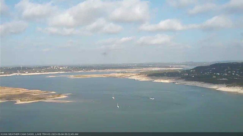 Lake Travis webcam, September 4, 2023 9:25 AM CT