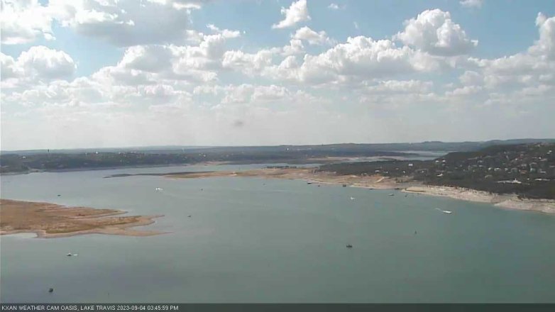 Lake Travis webcam, September 4, 2023 3:45 PM CT