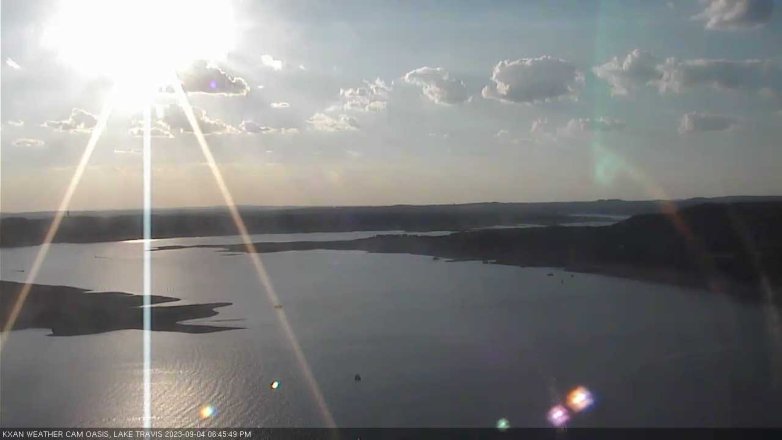 Lake Travis webcam, September 4, 2023 6:45 PM CT