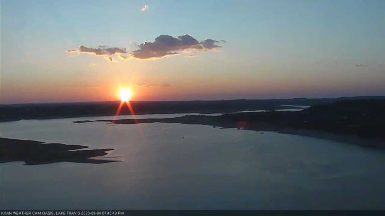 Lake Travis webcam, September 4, 2023 7:45 PM CT