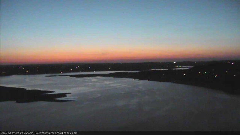 Lake Travis webcam, September 4, 2023 8:25 PM CT