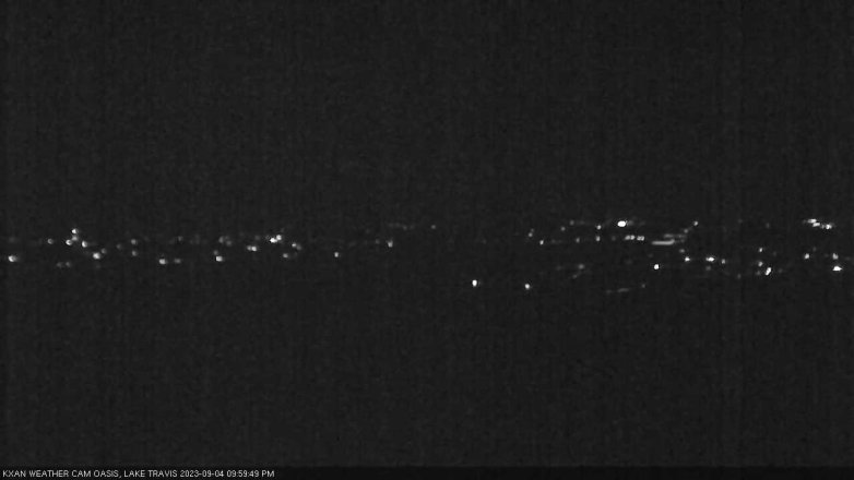 Lake Travis webcam, September 4, 2023 10:00 PM CT